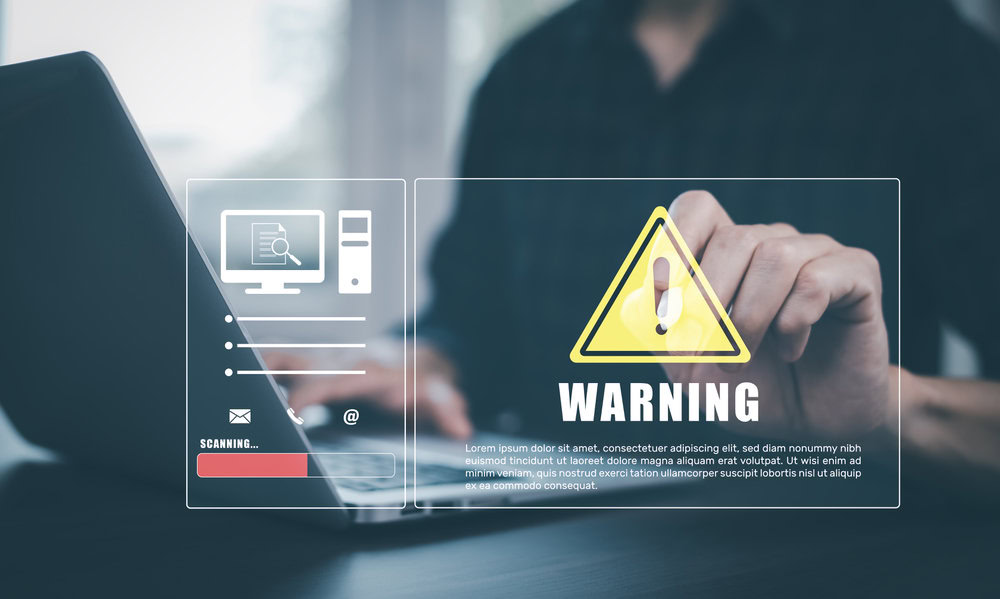 system warning of hacked website